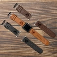 thumbnail image 2 of Spartans Premium Leather Unisex Watch Band for Apple Watch - 42/44/45/49mm (46mm Series 10) Short Black by Affinity Bands, 2 of 5