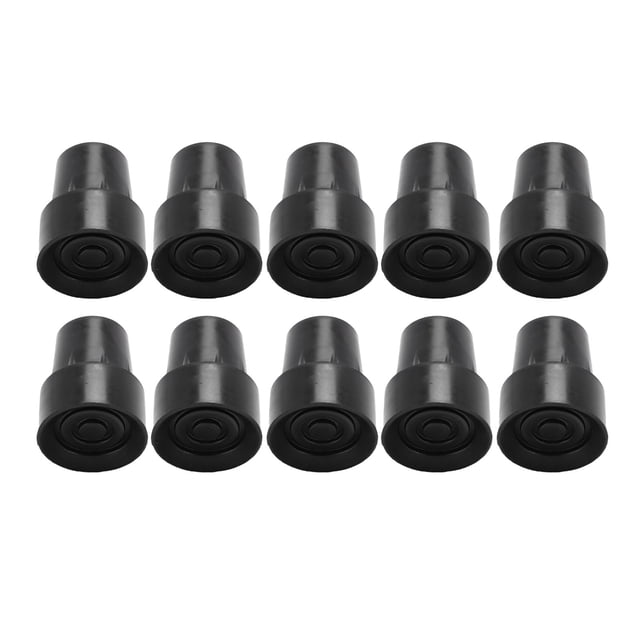 Walking Support Tip, 19mm Inner Diameter 10 Pack Lightweight Anti Slip Safety Walking Support Ferrule Protector for Outdoor