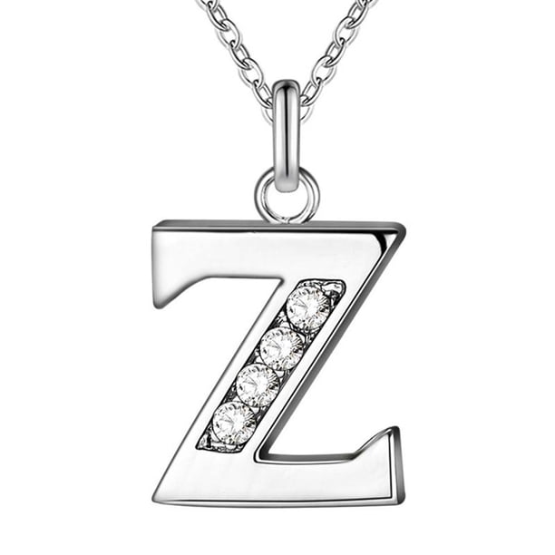 Collar de 26 letras, accesorios de moda de diamantes, regalos para la novia del amante Wmkox8yi sjalhkljlk5883