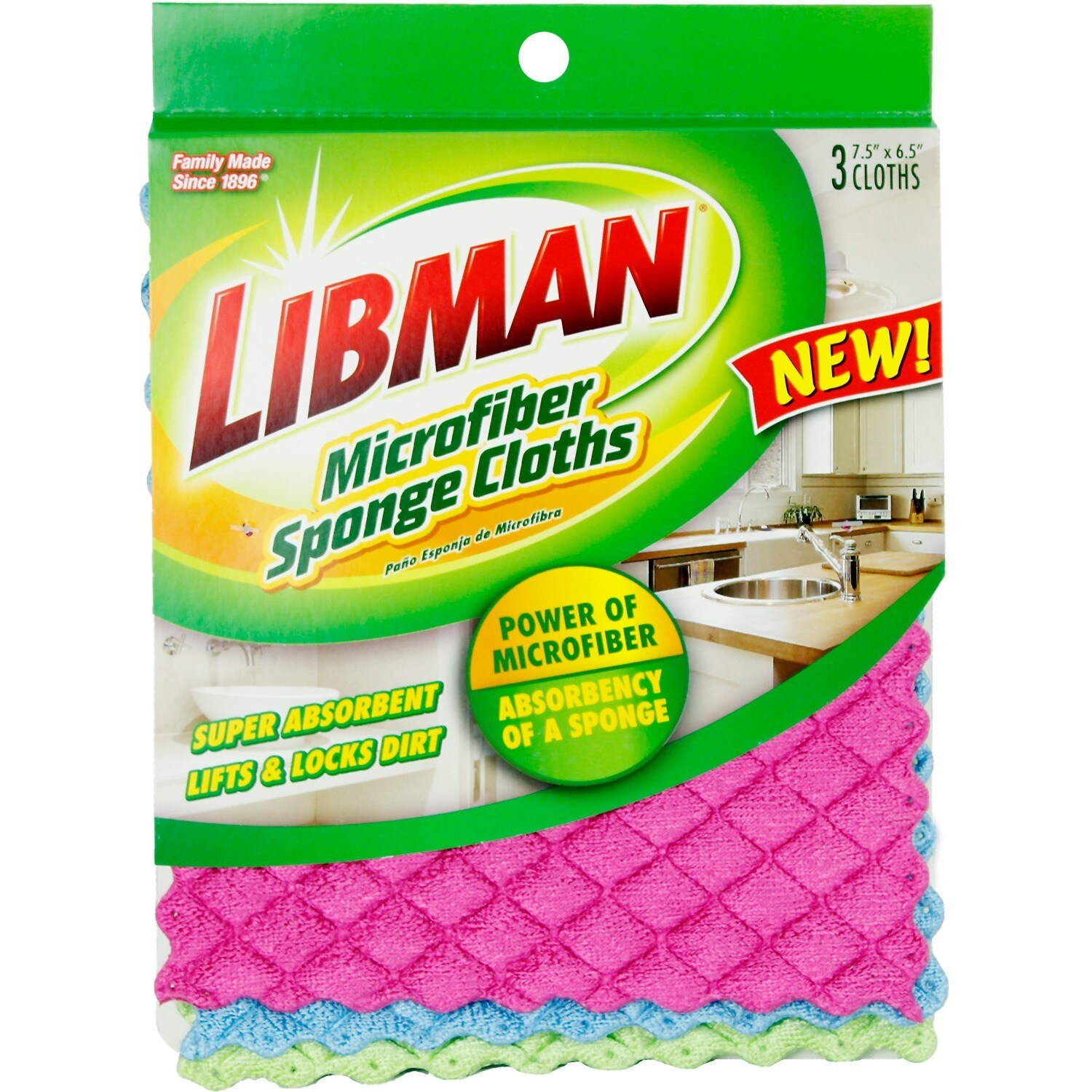Libman Microfiber Sponge Cloth (3-Count) 2103 - image 3 of 3