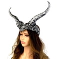thumbnail image 2 of Steampunk Style Luxury Metallic Ram Goat Horn Devil Headband Halloween Costume Masquerade Cosplay Prom Ball Party, 2 of 3