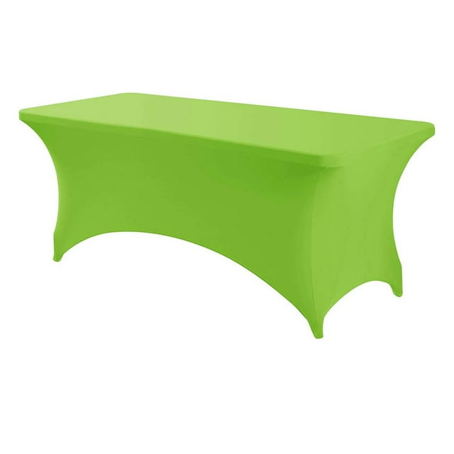 Binwennn "Stretchable Polyester Table Cover For Rectangle Tables – Elastic Fitted Design For Outdoor Parties Weddings Banquets And Gatherings – Durable & " 6 Ft Tablecloth Outdoor Fitted Rectangle