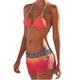thumbnail image 2 of BONIXOOM Swimsuit Women Sport None Printed Bikinis Bikini Summer Swimwears on Clearance Red Size 4, 2 of 4