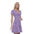 thumbnail image 1 of Women’s A Line Fruit Summer Dress, Retro Triangle Arrangement, Cross Wrap V Neck, 6 Sizes, by Ambesonne, 1 of 2