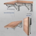 thumbnail image 3 of Stainless Steel Folding Angle Bracket Triangle Shelf 10inch, 3 of 5