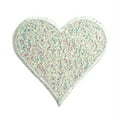 thumbnail image 2 of Altotux Iridescent Heart Self Adhesive Applique Sticker Patch White Pink Lilac (White), 2 of 3