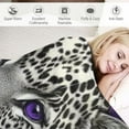 thumbnail image 3 of BCIIG Cheetah  Blanket Purple Rose Leopard Print Blanket for Women Romantic Flowers Throw Blanket African Safari Animals Fuzzy Blanket Animal Hide Spot Wild Safari Theme Sofa Decor  60x80in, 3 of 6