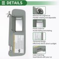 thumbnail image 5 of Unique Bargains Right Passenger Side Car Sun Visor for Toyota Highlander 2014-2016 2019 Plastic No.74310-0E074-A0, 5 of 7