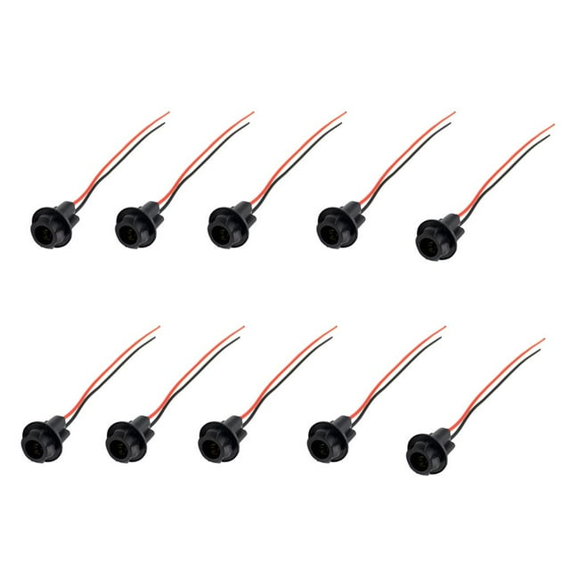 10 Pcs Adaptador Soporte Conector De Bombilla Luz T10 5050 Pre-Cableado