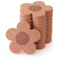 thumbnail image 1 of 12pcs Cute Coasters For Drinks,absorbent&reusable Coaster Set 4inch Cork Flower Shape Coasters For-dwdz, 1 of 5