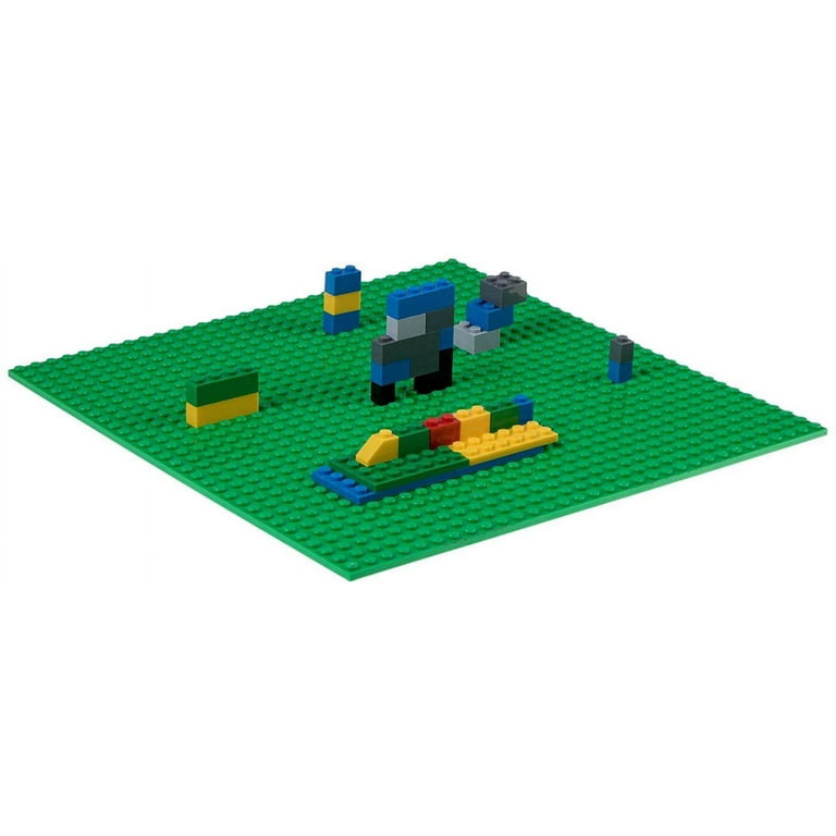 Strictly Briks Classic Stackable Baseplates - LEGO Compatible Base Plates -  Set of 8 in Blue, Green, Gray, and Sand 