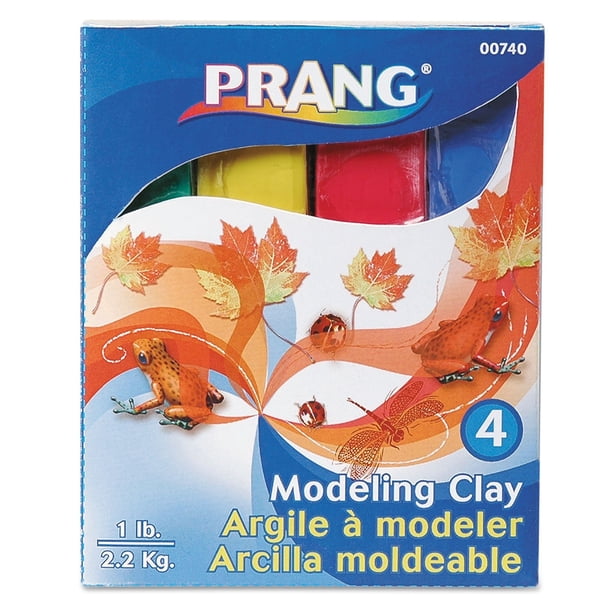 Prang 00740 Surtido De Arcilla Para Modelar 1/4 Lb Cada Uno Azul/Verde/Rojo/Amarillo 1 Lb