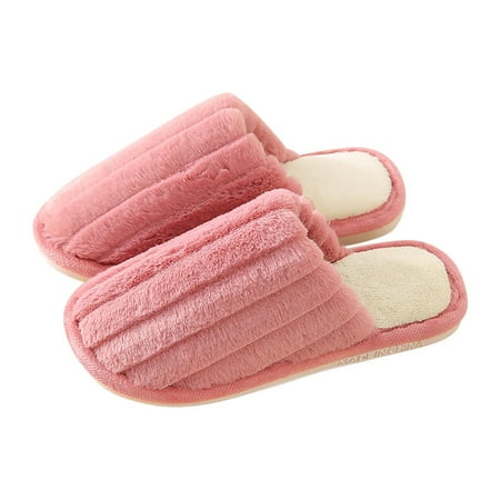 

Sexlip Women s Plus Size Fuzzy Slippers Indoor House Round Toe Slippers Soft Plush Warm Comfortable Casual Home Slippers Red 40