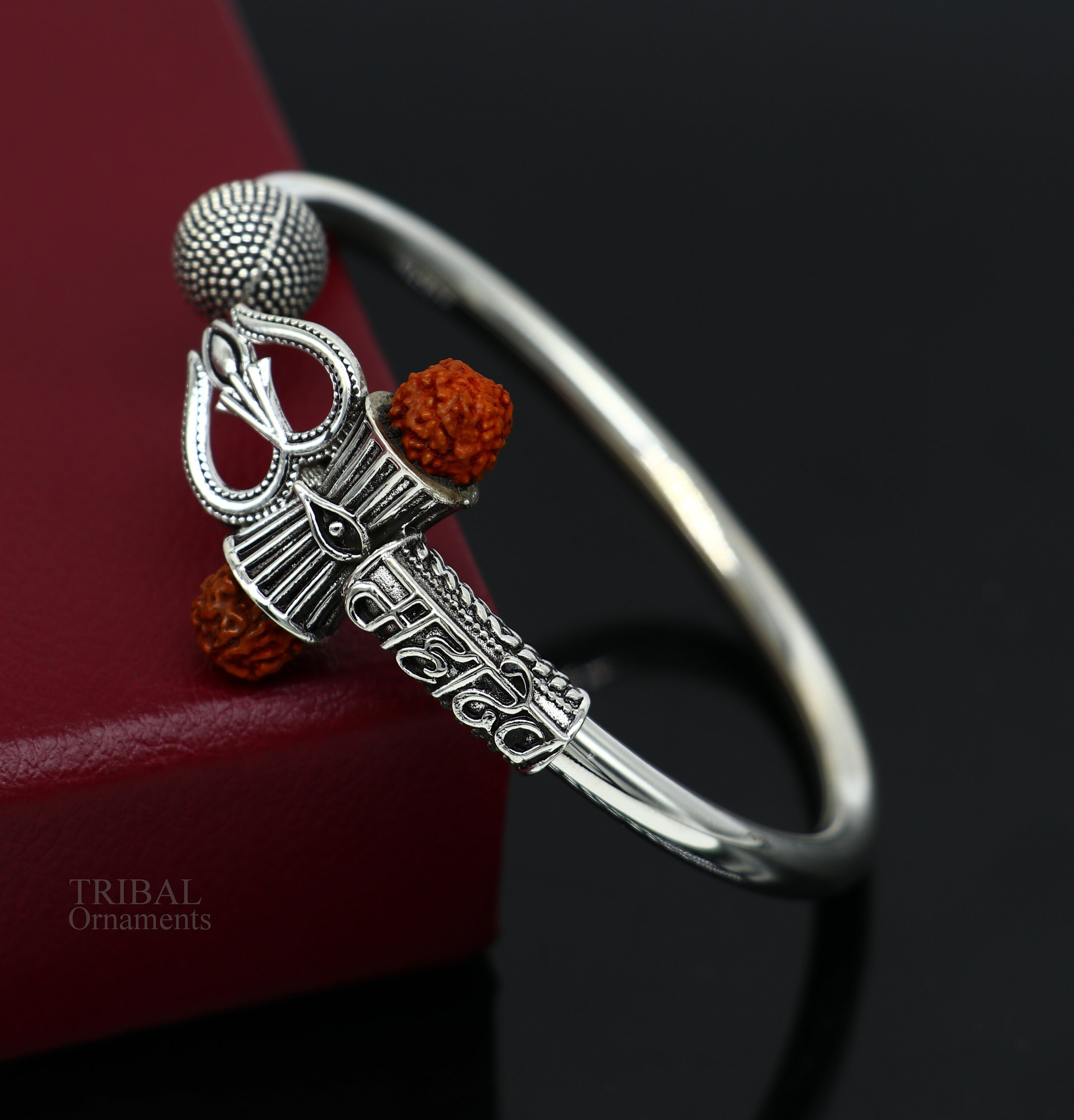 925 Sterling silver handmade chitai work Lord Shiva trident trishul kada bangle  bracelet customized unisex kada nsk688 | TRIBAL ORNAMENTS