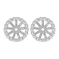 thumbnail image 2 of Araiya Fine Jewelry 14K White Gold Round Shaped Lab Grown Diamond Jacket Earrings (4/9 cttw, D-F Color, VS1 Clarity), 2 of 8