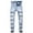 4-Blue, variant on dzxyzu Men's Slim Fit Stretch Jeans Ripped Skinny Jeans for Men, Distressed Straight Leg Denims Pants Fashion Comfort Flex Waist Trousers