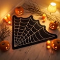 thumbnail image 4 of Beautynvta Irregular Spider Web Shaped Doormat, Soft Tufted Black White Web Floor Rug Non-Slip Absorbent for Entryway Porch Spooky Home Decor, 23.6 Inch, 4 of 7