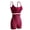 Red, variant on ZIXKCGDSE Womens Workout Sets Adjustable Ribbed Tank Tops Seamless High Waist Gym Shorts Size XL