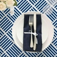 thumbnail image 3 of Oval Tablecloth Blue Striped Tablecloth, Modern Oval Tablecloth, Geometric Tablecloth, Indoor/Outdoor Waterproof Wrinkle Free Durable Tablecloth for Oval Tables 54 X 72 Inch, 3 of 6
