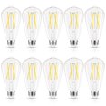 thumbnail image 1 of Bombillas LED Edison GVVooHome, regulables, 6 W, 600 lm, 4000 K, E26, paquete de 10, 1 of 7