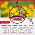 thumbnail image 6 of Mosaic Birds Recycled Glass and Metal Hummingbird Feeder for Outdoors - Hanging Bird Decor for Gardens - Red, 6 of 8