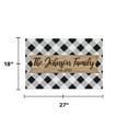 thumbnail image 5 of Personalized Planet 27x18 Black and White Gingham Doormat with Custom Personalization Printed on Rectangular 1/4” Thick Non Slip Mat for Kitchen Hallway Deck or Porch, 5 of 6