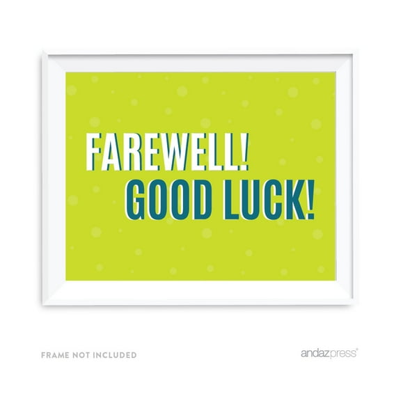 Farewell Retirement Party Decorations, Farewell! Good Luck!, Party Sign, 8.5x11-inch