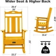 thumbnail image 2 of Nalone Outdoor Rocking Chair, HDPE Material Oversized Patio All Weather for Porch and Garden Lawn(Orange), 2 of 6