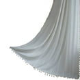 thumbnail image 2 of Curtain,Home Champagne Boho Curtains For Bedroom Semi Linen Farmhouse Shabby Chic Tassels Window Embroidery Drape For House Decor Rod Pocket Panel, 2 of 9