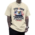 thumbnail image 2 of adaychics 250 Years 1776 2026 Shirt Crew Neck America 250 Years of Freedom T Shirt Men Holiday Tops for Daily Wear, 2 of 7