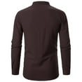 thumbnail image 4 of Big and Tall Shirts for Men Pure Long Sleeved Shirt Youth Fashion Vintage Stand Up Long Sleeved Shirt Dark Tee Mens Socks No Show Mens Socks Size 13-15 Medium T Shirts Tall T Big And Medium 2XL, 4 of 4