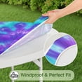 thumbnail image 5 of Purple Blue Tie Dye Pattern Round Fitted Tablecloth with Elastic Edge,Dining Table Cover Waterproof,Outdoor Round Tablecloth for Camping,Dining,Indoor and Outdoor, 5 of 7