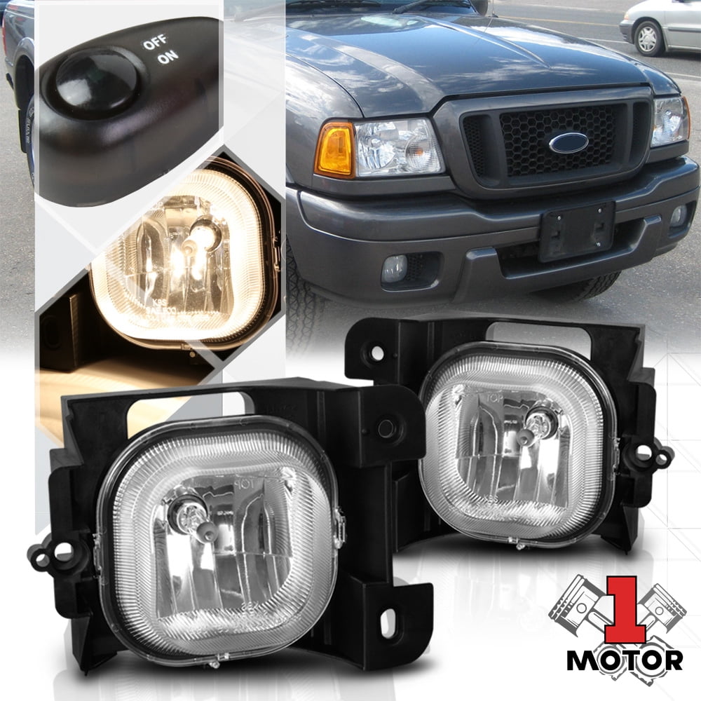 Crystal Clear Lens Fog Light Bumper Lamps w/Switch+Harness for 0405