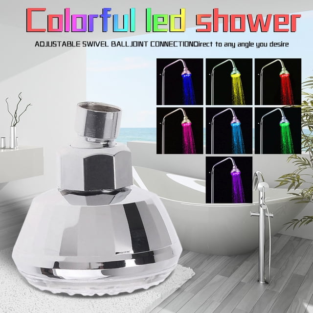 TIMIFIS Shower Head LED Colorful Color Changing Small Spray Luminous Shower Temperature Control pring/Summer