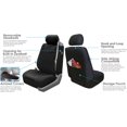 thumbnail image 6 of FH Group Front Set Cloth Car Seat Cover for Bucket Seats, Universal Fit, Compatible, Seat Covers for SUV, Van, Black, 6 of 12