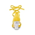 thumbnail image 2 of BLISSFUL STEP Women Velvet Lace-Up Clear Block Heel Sandals Yellow 6, 2 of 8