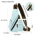 thumbnail image 3 of KL928 Vintage Canvas Sling Backpack – Lightweight Portable Crossbody Bag with Multiple Compartments,Light Blue, 3 of 6