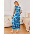 thumbnail image 5 of Ekouaer Nightgowns for Women Sleeveless Sleepshirt Long Print House Dress Tank Nightshirt Maxi Casual Dress with Pockets, 5 of 6