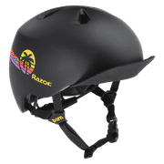 Nino Razor Matte Black Yellow Sunset Helmet w/ Visor - S/M