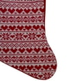 thumbnail image 3 of Northlight 19 Pouces Cœurs Rouges et Blancs avec Flocons de Neige Bas de Noël en Fausse Fourrure, 3 of 4