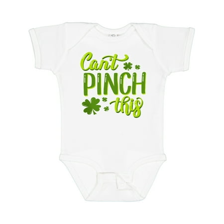 

Inktastic St. Patrick s Day Can t Pinch This Hand Lettering Gift Baby Boy or Baby Girl Bodysuit