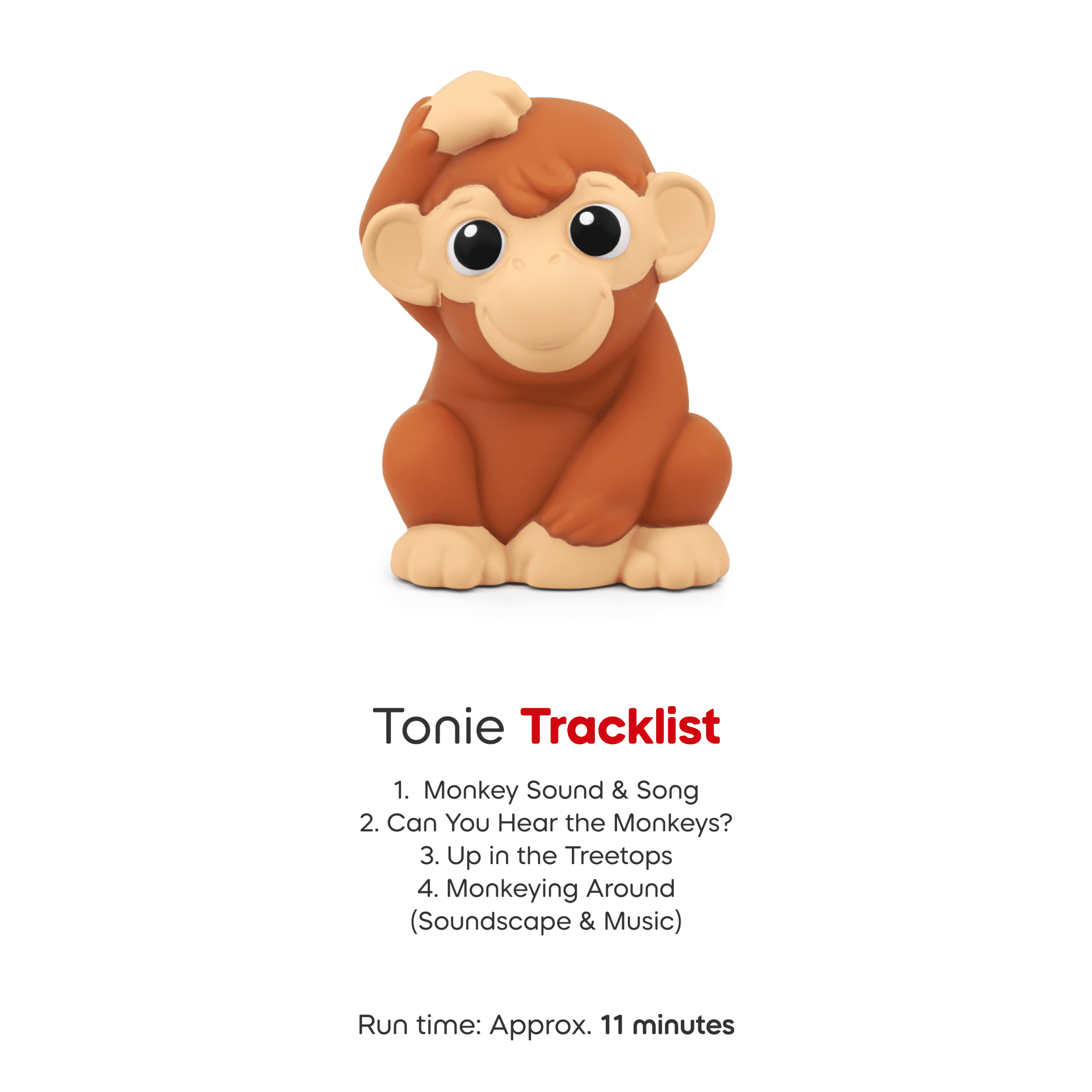 tonies My First Tonies: Jungle Set - Monkey, Parrot and Tiger Soft and Squeezable Audio Toy Figurines, Age Group 1+