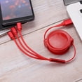 thumbnail image 2 of Cable de carga Cable de carga para teléfono móvil 3 en 1 Cable de teléfono retráctil con 3 conectores, rojo kenally EL002214-01, 2 of 2