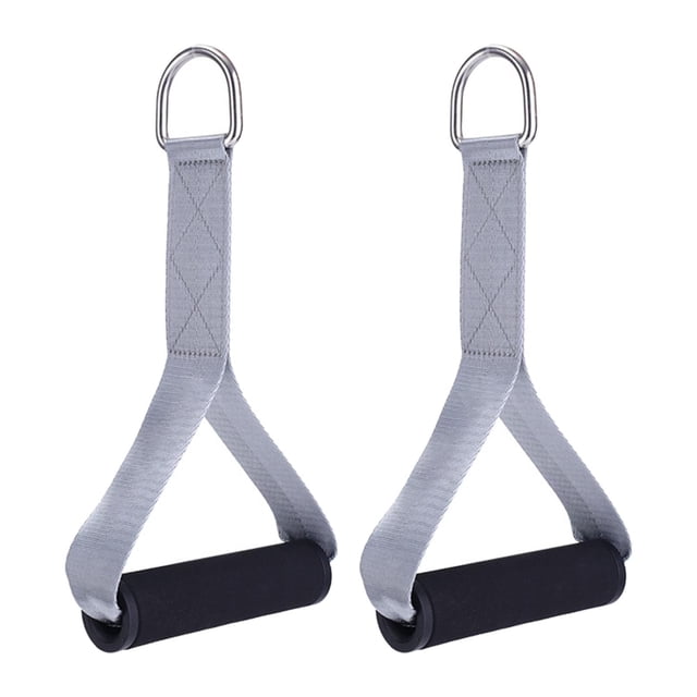 Lipstore 2 Pcs Accessoires de Gym Poignées de Réformateur pour Pilates Bureau argent