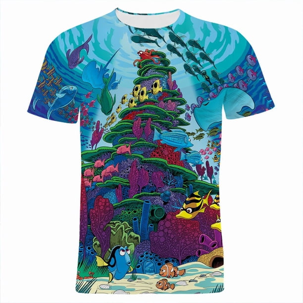 Disney Findet Nemo dibujos animados Anime Kinder camiseta Sommer Kurzarm Frauen Kleidung Streetwear männer camiseta xuanjing unisex