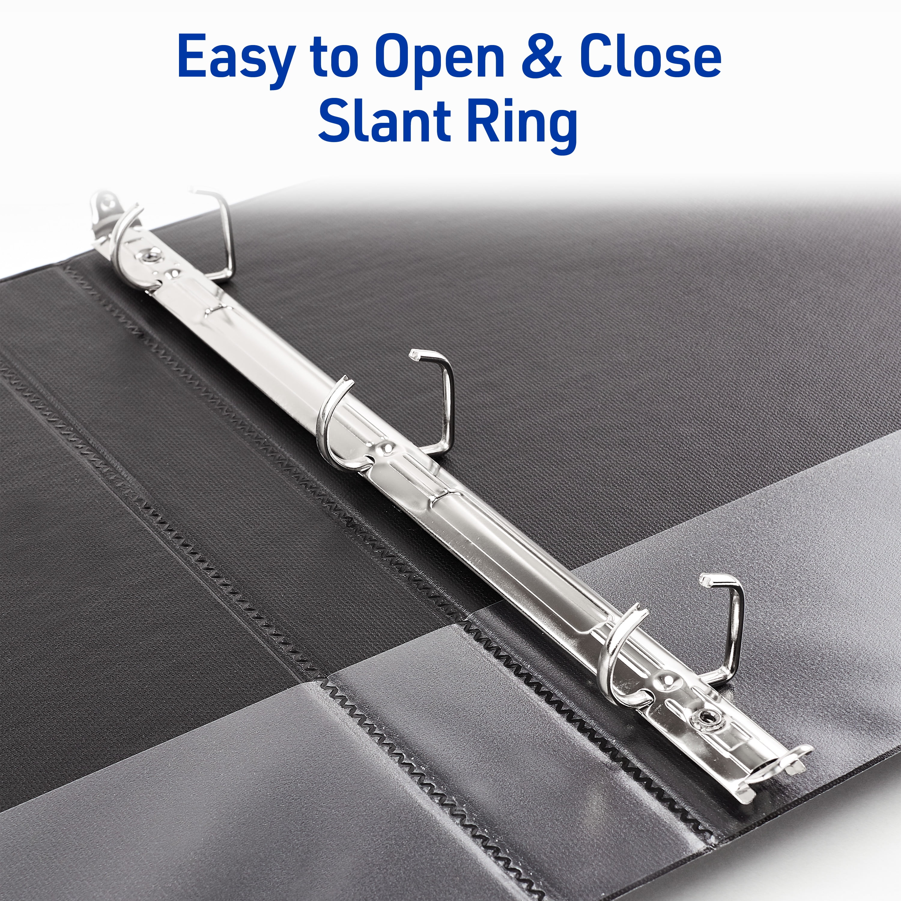 Avery Durable View 3 Ring Binders, 1 inch Slant Rings, 250-Sheet Capacity, DuraHinge, 1.4 inch Wide Spine, Customizable Clear Covers and Spine, Assorted Dark Colors (6-Pack of 05633)