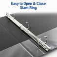 thumbnail image 4 of Avery Durable View 3 Ring Binders, 1 inch Slant Rings, 250-Sheet Capacity, DuraHinge, 1.4 inch Wide Spine, Customizable Clear Covers and Spine, Assorted Dark Colors (6-Pack of 05633), 4 of 7