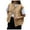 Khaki, variant on Women's Casual Zip Up Cargo Vest Cropped Sleeveless Ruched Hem Jackets Tops With Pockets