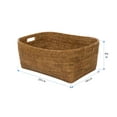thumbnail image 4 of Kouboo La Jolla Rattan Oblong Storage Basket, Wicker Basket, Decorative Storage, Clear Lacquer Finish, Large, Honey Brown, 4 of 5