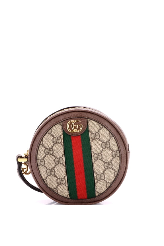 Pre-Owned Ophidia Round Backpack GG Coated Canvas Mini By Rebag